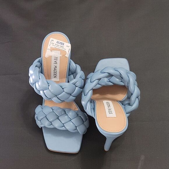 BRAND NEW STEVE MADDEN WOMEN"S CHUNKY BRAIDED STRAP DETAILS KENLEY HEELE… - Picture 8 of 16